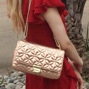 Michael Kors Sloan Quilted Floral Chain Shoulder Bag